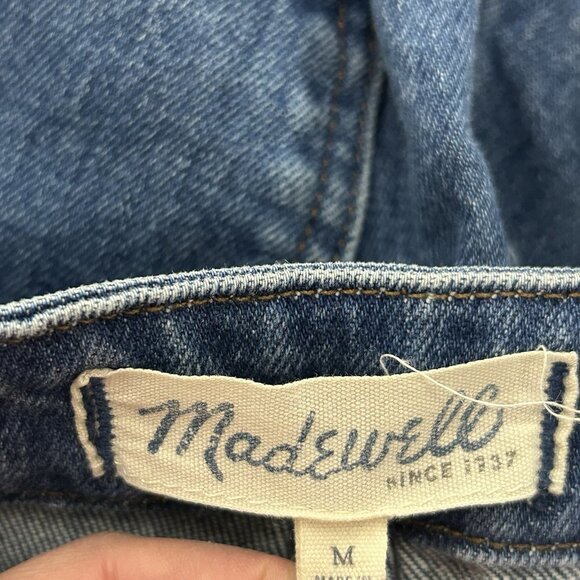 Madewell Women’s Medium Flea Market Flare Overalls in Rita Wash denim Jean f0343 - Picture 15 of 16